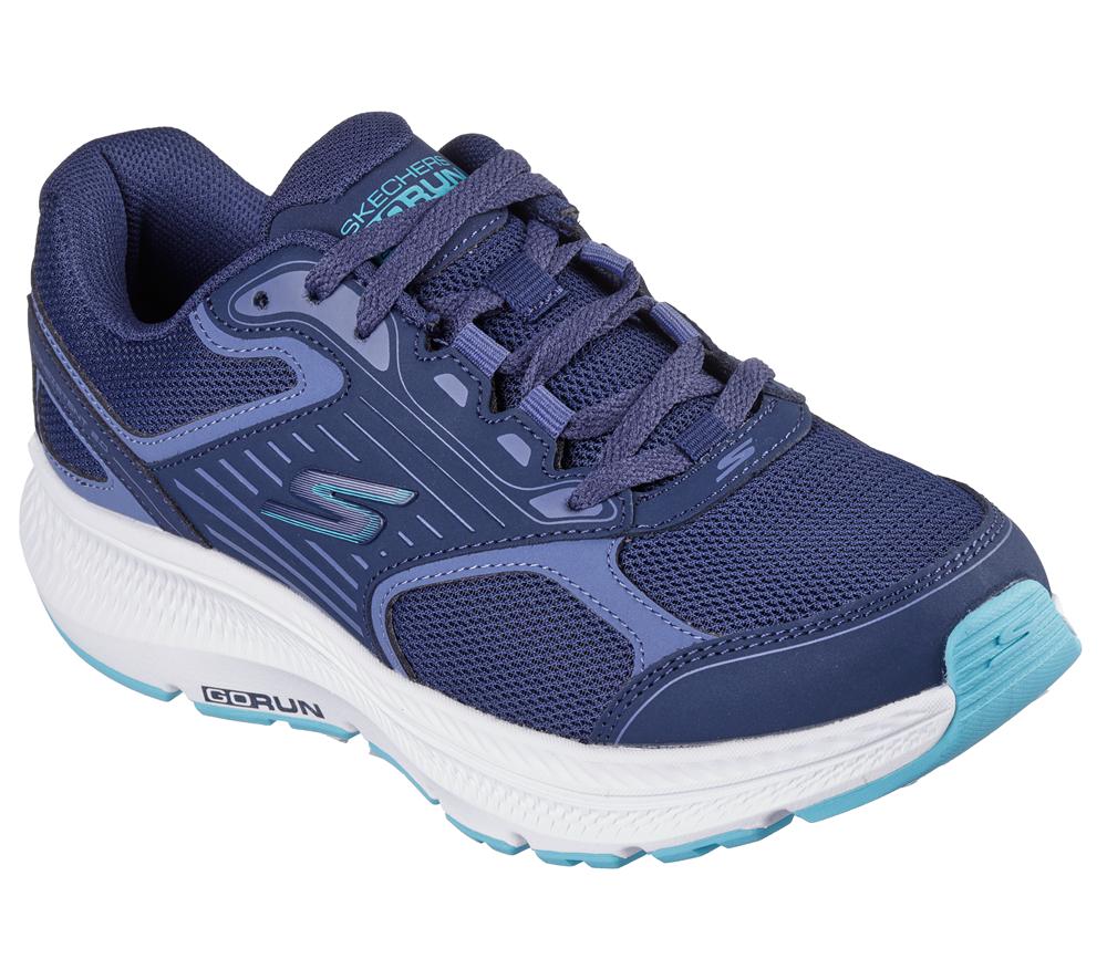Women Skechers GO RUN Consistent 2.0 - Advantage Lace Up Shoes Navy / Blue  USA |  4036-FOQRL