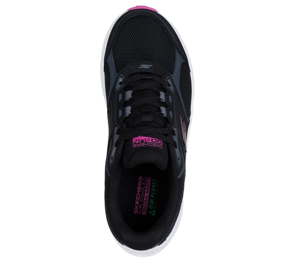 Women Skechers GO RUN Consistent 2.0 - Advantage Lace Up Shoes Black / Fuchsia  USA |  8350-AQTXF