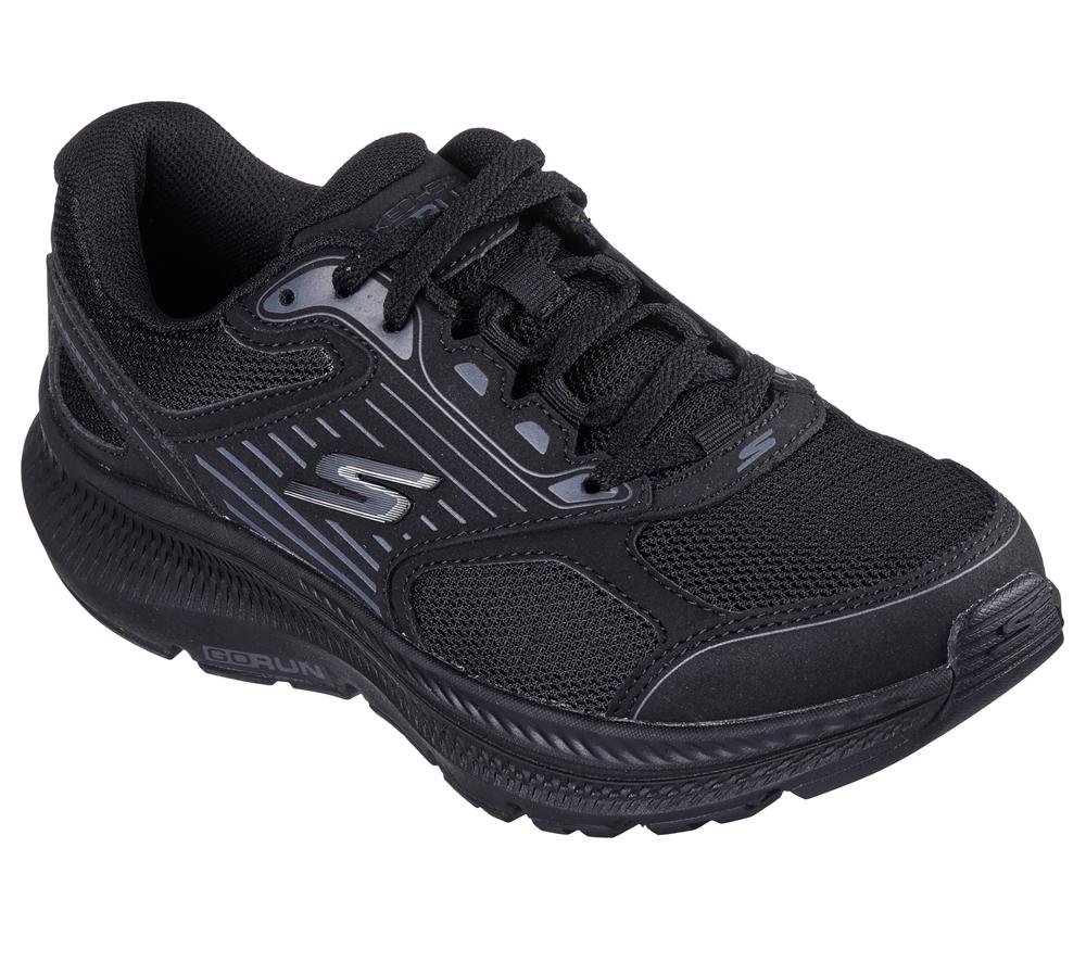 Women Skechers GO RUN Consistent 2.0 - Advantage Lace Up Shoes Black  USA |  5241-XRWEY