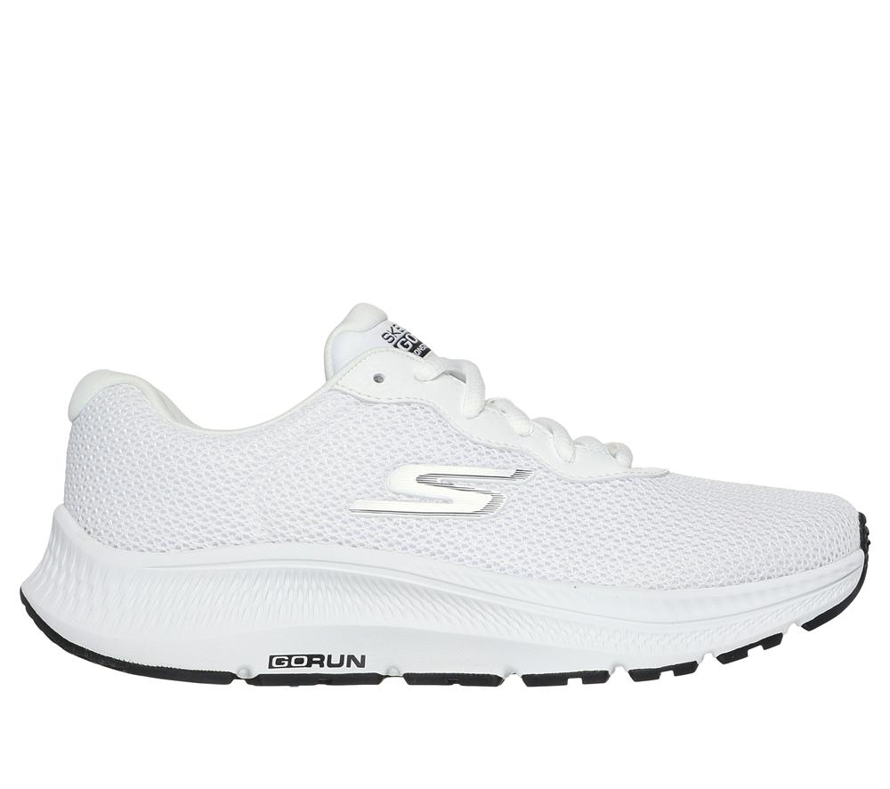 Women Skechers GO RUN Consistent 2.0 - Engaged Lace Up Shoes White / Black  USA |  7985-GZMWT