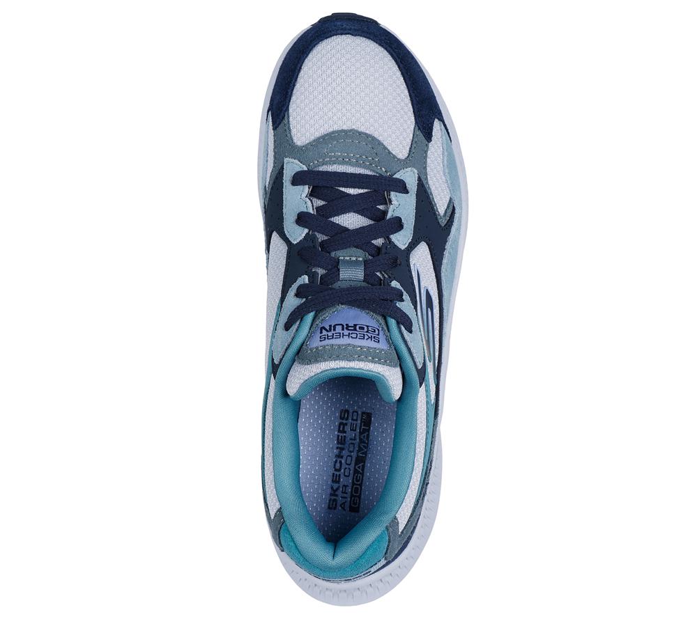 Women Skechers GO RUN Consistent 2.0 - Retro Stride Lace Up Shoes Blue / Navy  USA |  1754-PZHEA
