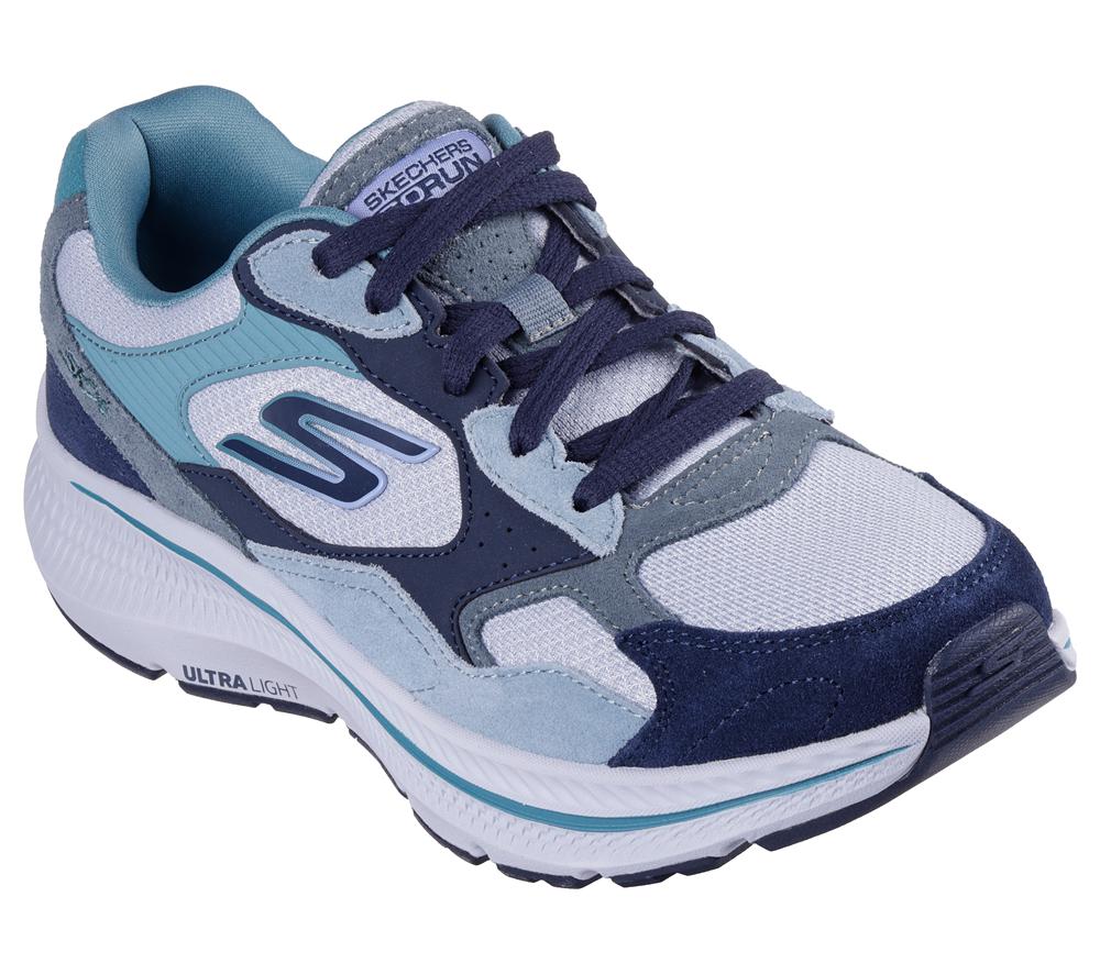 Women Skechers GO RUN Consistent 2.0 - Retro Stride Lace Up Shoes Blue / Navy  USA |  1754-PZHEA