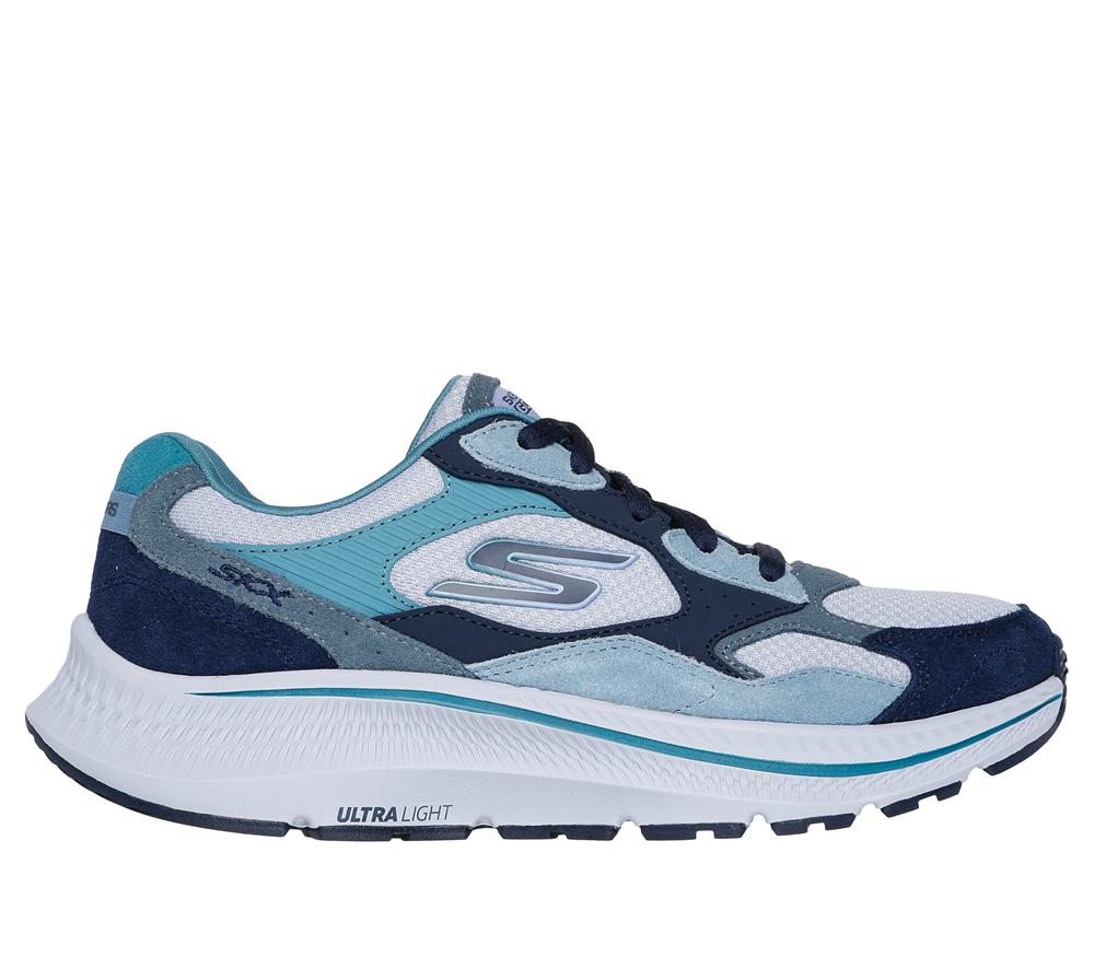 Women Skechers GO RUN Consistent 2.0 - Retro Stride Lace Up Shoes Blue / Navy  USA |  1754-PZHEA