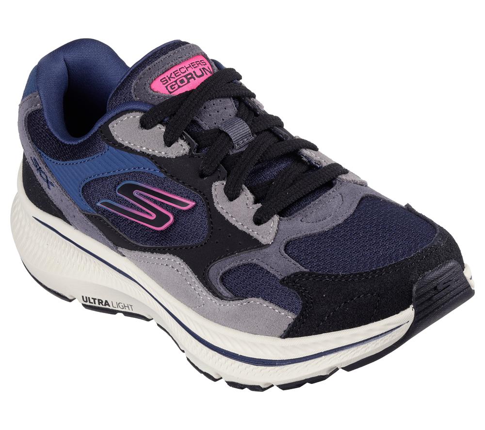 Women Skechers GO RUN Consistent 2.0 - Retro Stride Sneakers Navy / Black  USA |  8475-CUDOE