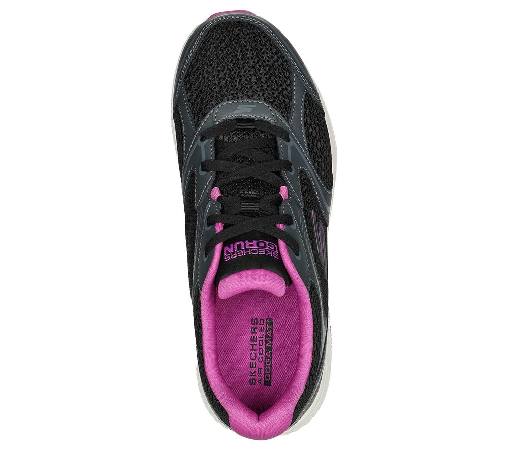 Women Skechers GO RUN Consistent - Anahita Lace Up Shoes Black / Purple  USA |  2675-GXOQN
