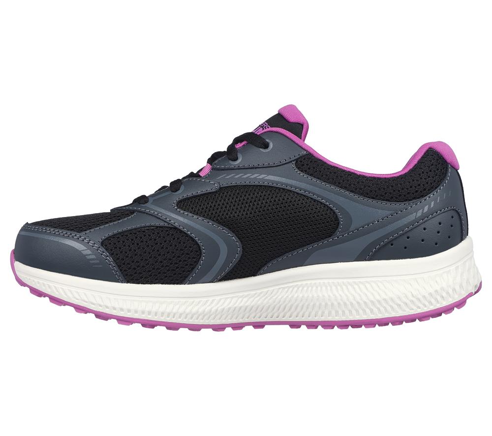 Women Skechers GO RUN Consistent - Anahita Lace Up Shoes Black / Purple  USA |  2675-GXOQN