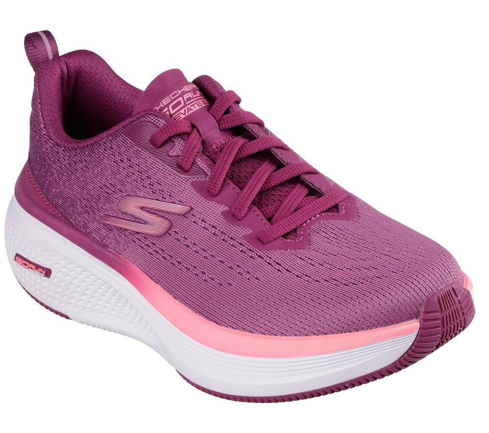 Women Skechers GO RUN Elevate 2.0 Lace Up Shoes Raspberry Purple  USA |  4132-SRPXO