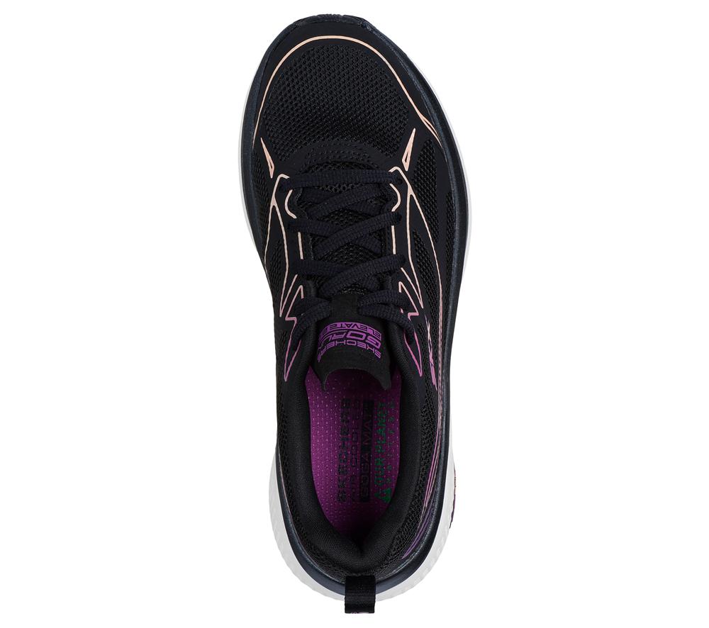 Women Skechers GO RUN Elevate 2.0 - Allaire Lace Up Shoes Black / Purple  USA |  6217-XCWOE