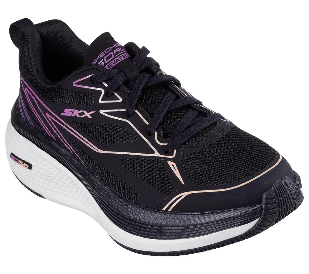 Women Skechers GO RUN Elevate 2.0 - Allaire Lace Up Shoes Black / Purple  USA |  6217-XCWOE
