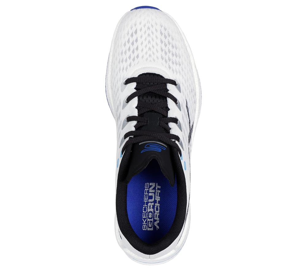 Women Skechers GO RUN RAZOR 5 Sneakers White / Blue  USA |  9827-FLEQT