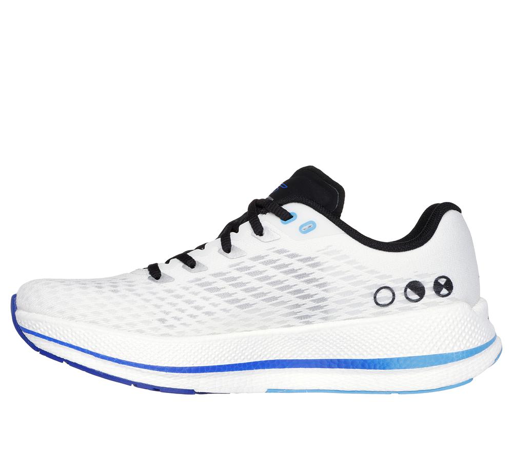 Women Skechers GO RUN RAZOR 5 Sneakers White / Blue  USA |  9827-FLEQT