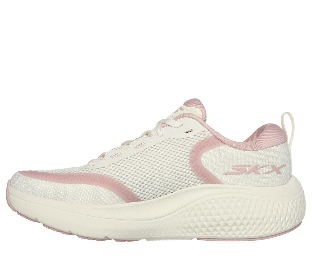 Women Skechers GO RUN Supersonic Max Lace Up Shoes Natural / Pink  USA |  0472-HEZOU