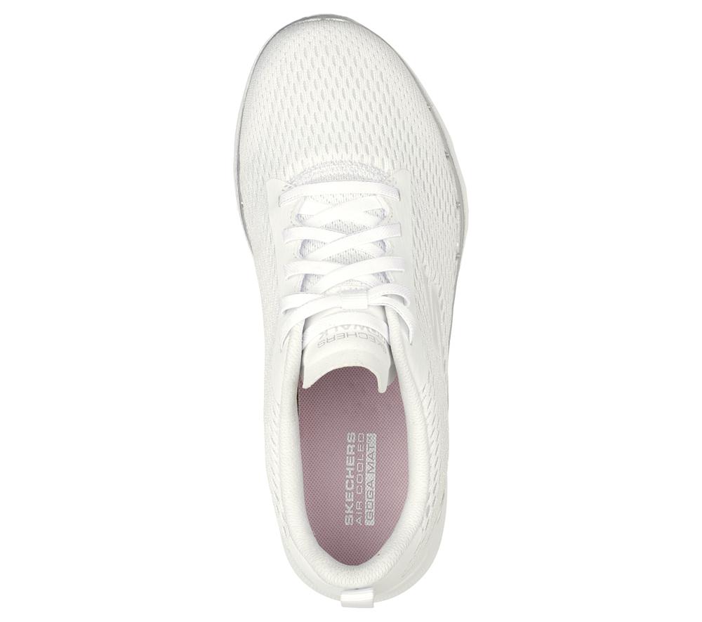 Women Skechers GO WALK 6 - Bold Vision Slip On Shoes White  USA |  3462-MAHPQ