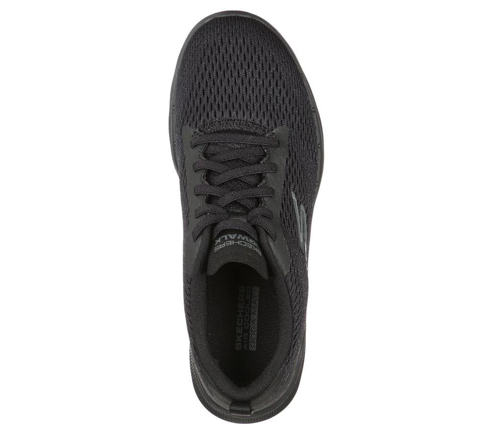 Women Skechers GO WALK 6 - Bold Vision Sneakers Black  USA |  0195-EISDU