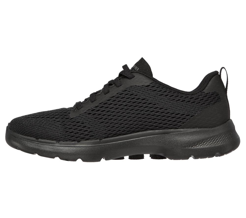 Women Skechers GO WALK 6 - Bold Vision Sneakers Black  USA |  0195-EISDU