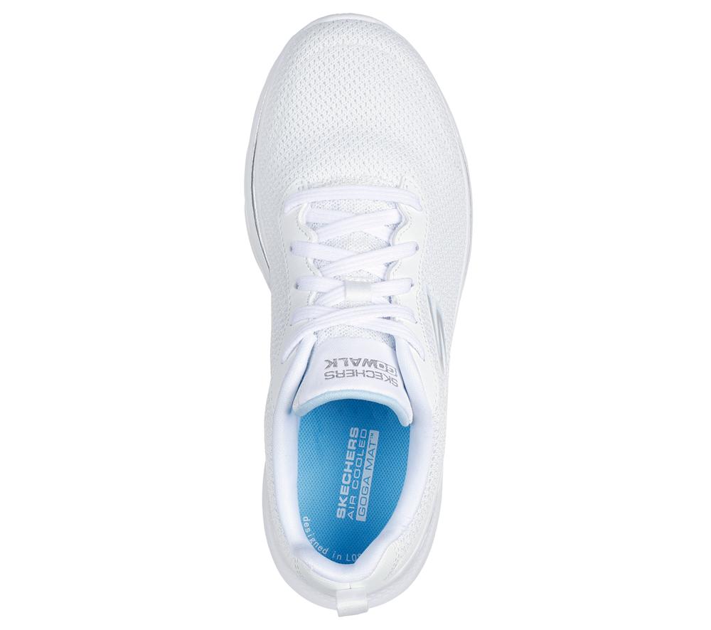 Women Skechers GO WALK 7 - Clear Path Lace Up Shoes White  USA |  1930-JMHYK