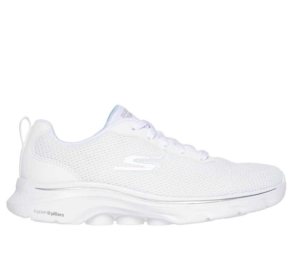 Women Skechers GO WALK 7 - Clear Path Lace Up Shoes White  USA |  1930-JMHYK