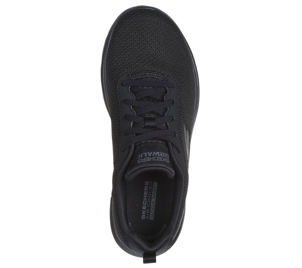 Women Skechers GO WALK 7 - Clear Path Lace Up Shoes Black  USA |  9126-FRHLY