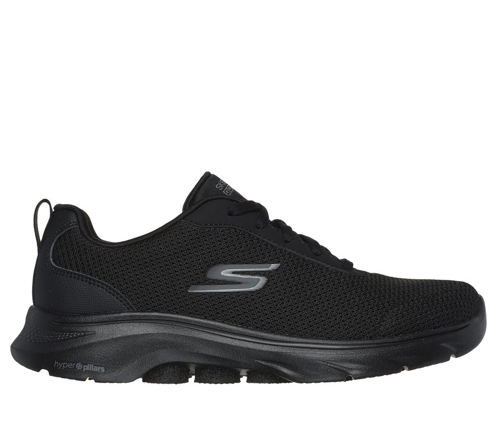 Women Skechers GO WALK 7 - Clear Path Lace Up Shoes Black  USA |  9126-FRHLY
