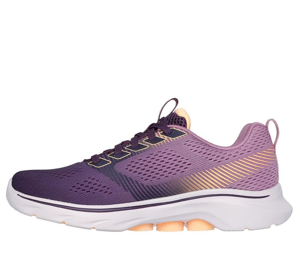 Women Skechers GO WALK 7 - Hailey Slip On Shoes Plum Purple  USA |  0839-RCDUL