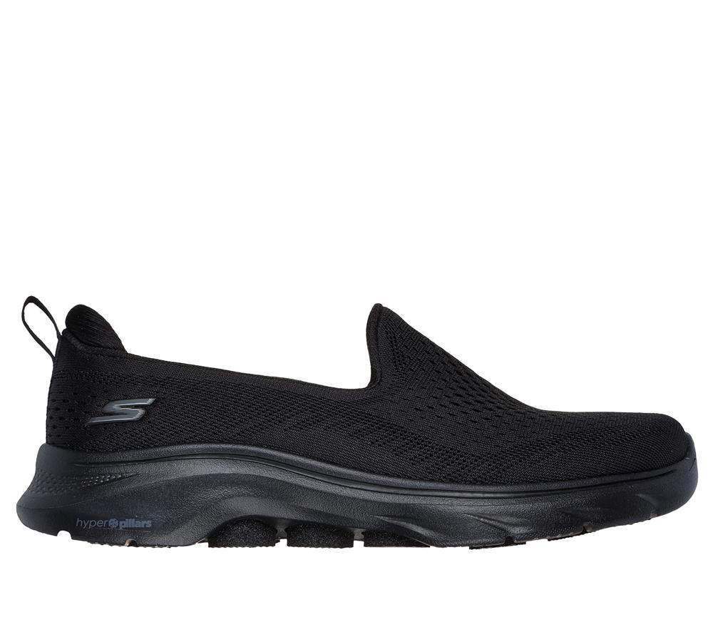 Women Skechers GO WALK 7 - Vina Slip On Shoes Black  USA |  5314-LYIBZ
