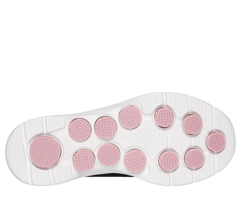 Women Skechers GO WALK 7 - Vina Sneakers Black / Pink  USA |  5379-XYPFD