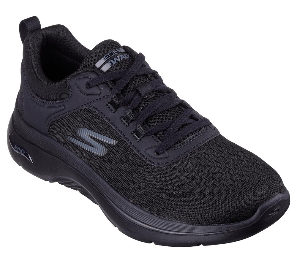 Women Skechers GO WALK Arch Fit 2.0 - Balin Sneakers Black  USA |  6019-DTRYU