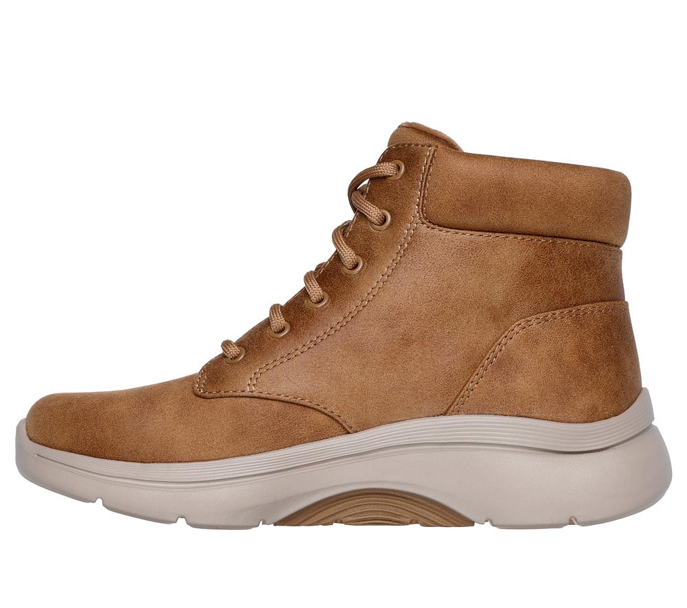 Women Skechers GO WALK Arch Fit 2.0 - Mountain View Boots Chestnut Brown  USA |  7103-UNWOF