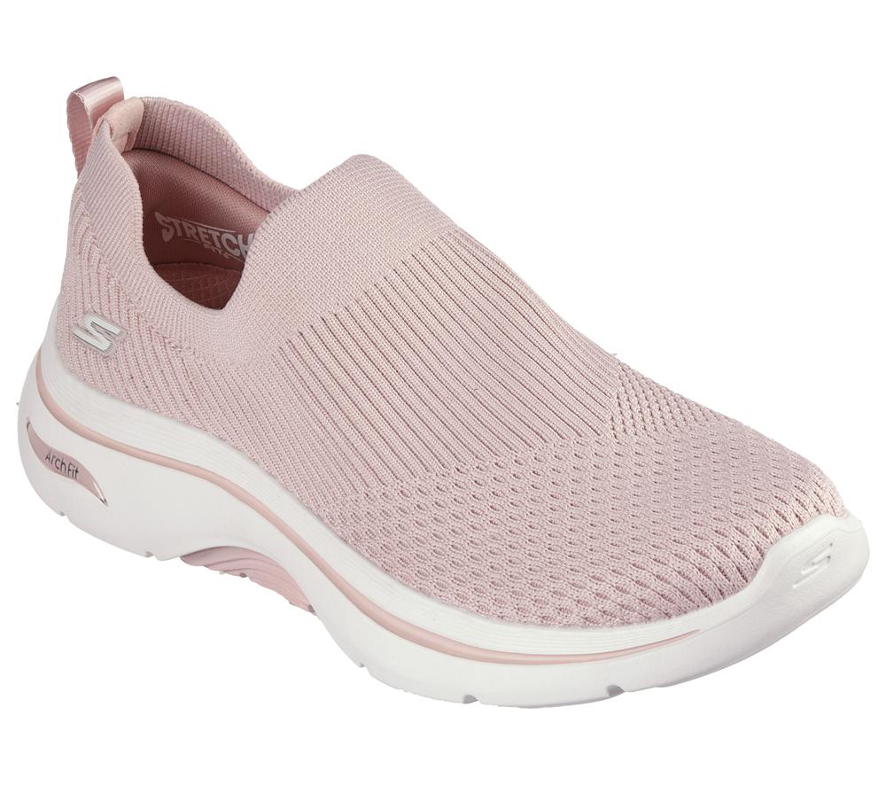 Women Skechers GO WALK Arch Fit 2.0 - Paityn Slip On Shoes Mauve Purple  USA |  0984-VEFHG