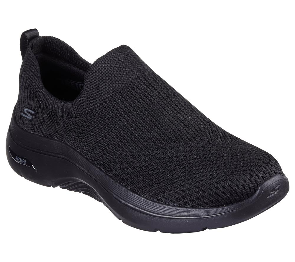 Women Skechers GO WALK Arch Fit 2.0 - Paityn Slip On Shoes Black  USA |  2698-GXYIZ