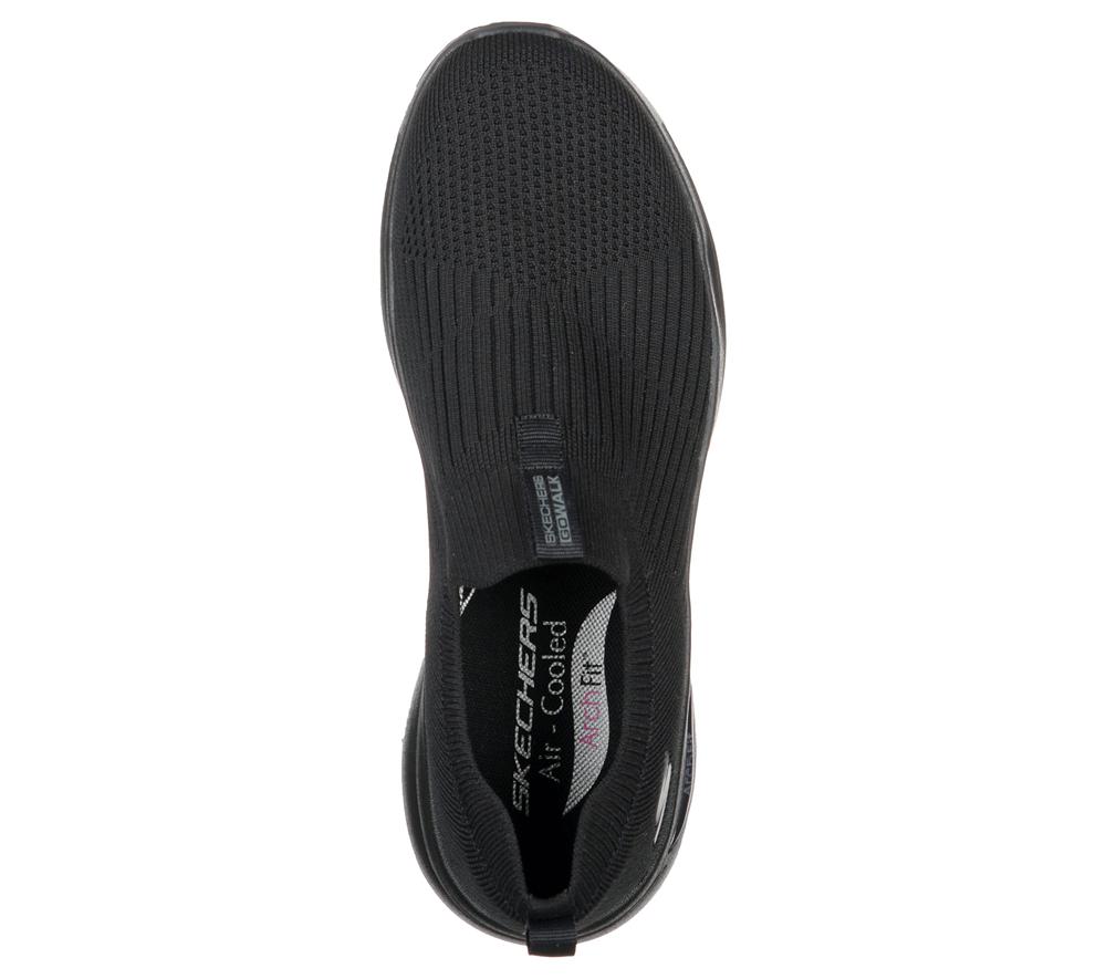 Women Skechers GO WALK Arch Fit - Iconic Slip On Shoes Black  USA |  0517-OMVHN