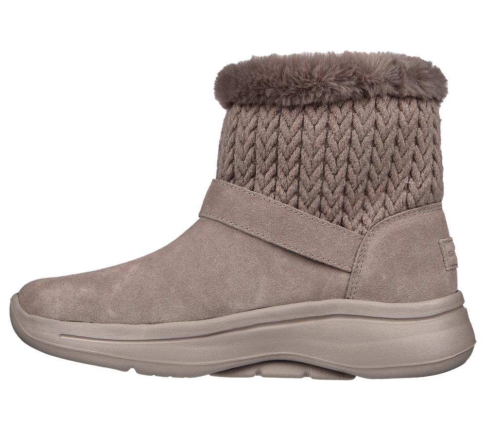 Women Skechers GO WALK Arch Fit - True Embrace Boots Dark Taupe  USA |  5372-PQWHS