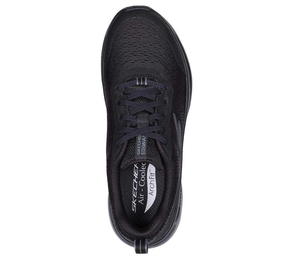 Women Skechers GO WALK Arch Fit - Uptown Summer Lace Up Shoes Black  USA |  4301-HAOIC