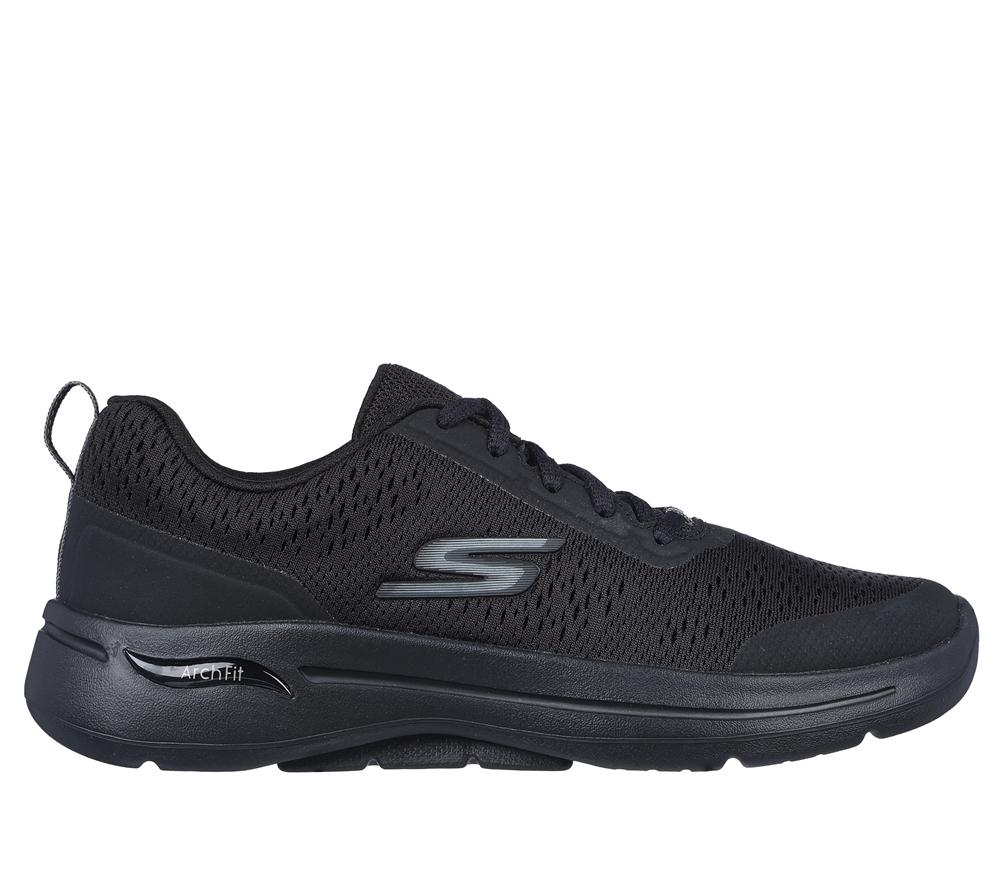 Women Skechers GO WALK Arch Fit - Uptown Summer Lace Up Shoes Black  USA |  4301-HAOIC