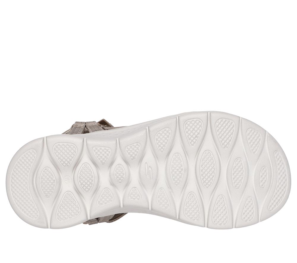 Women Skechers GO WALK Flex Sandal - Sublime Sandals Taupe Brown  USA |  2581-DBKHF
