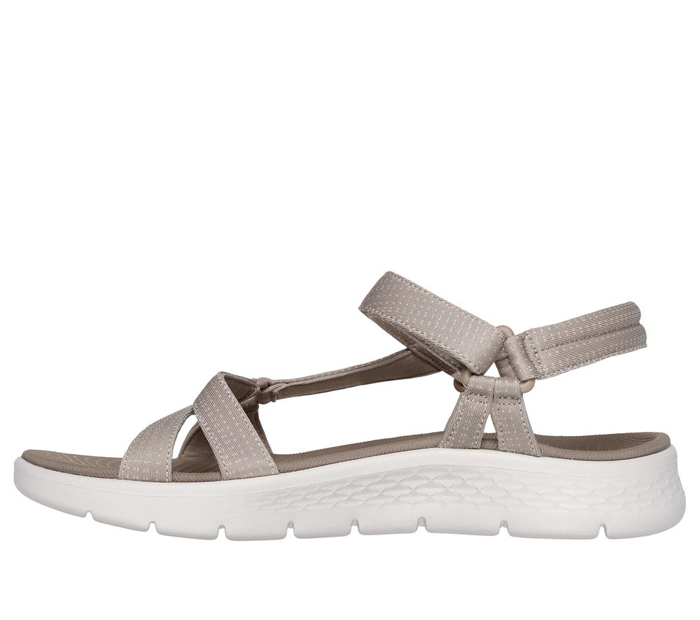 Women Skechers GO WALK Flex Sandal - Sublime Sandals Taupe Brown  USA |  2581-DBKHF