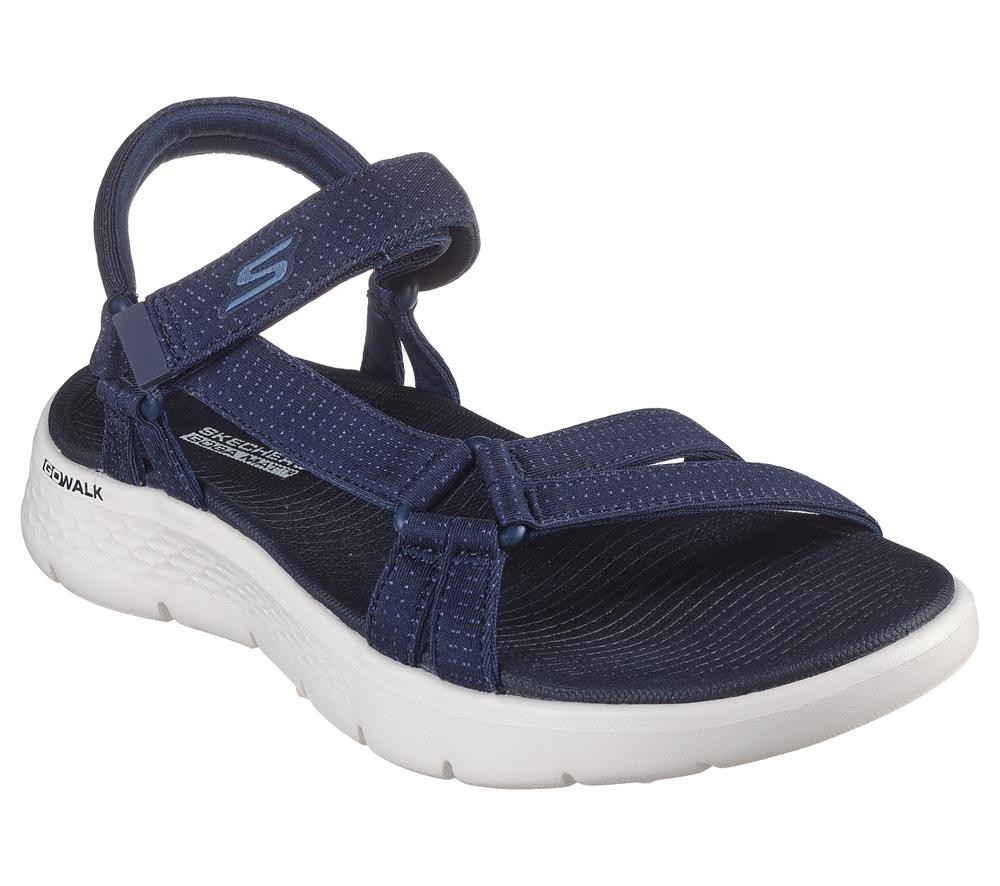 Women Skechers GO WALK Flex Sandal - Sublime Sandals Navy  USA |  9256-PLYMT