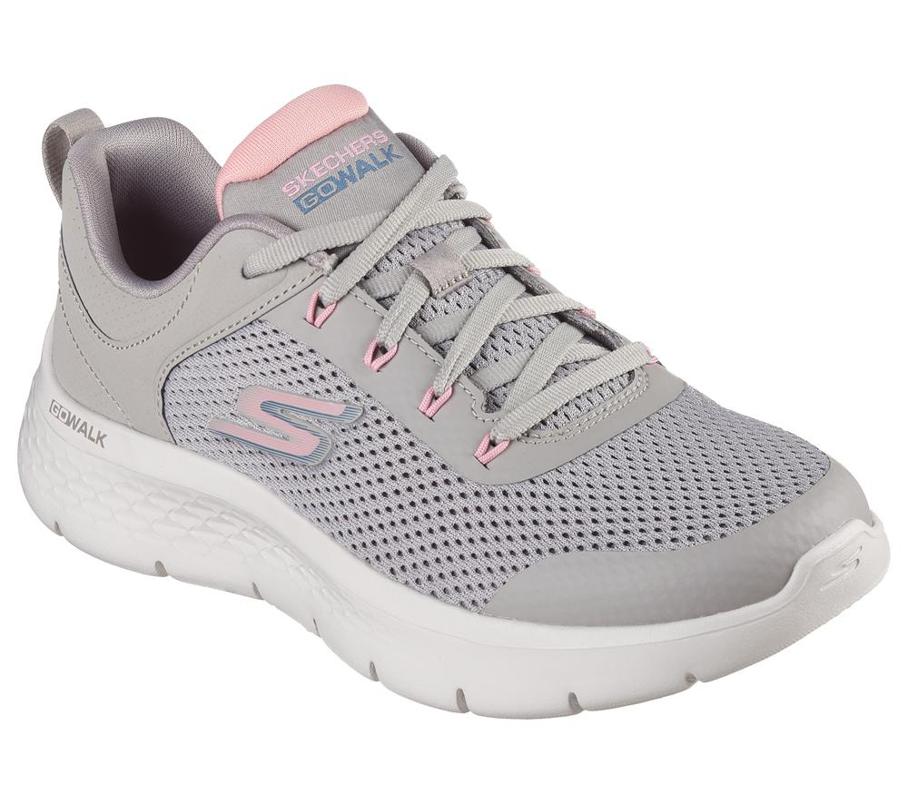 Women Skechers GO WALK Flex - Caley Sneakers Taupe / Pink  USA |  1658-XPYQF