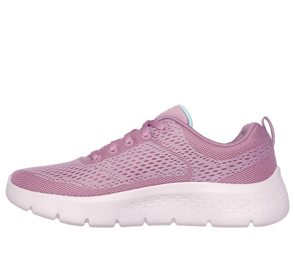 Women Skechers GO WALK Flex - Kali Lace Up Shoes Mauve Purple  USA |  7056-AZYUF