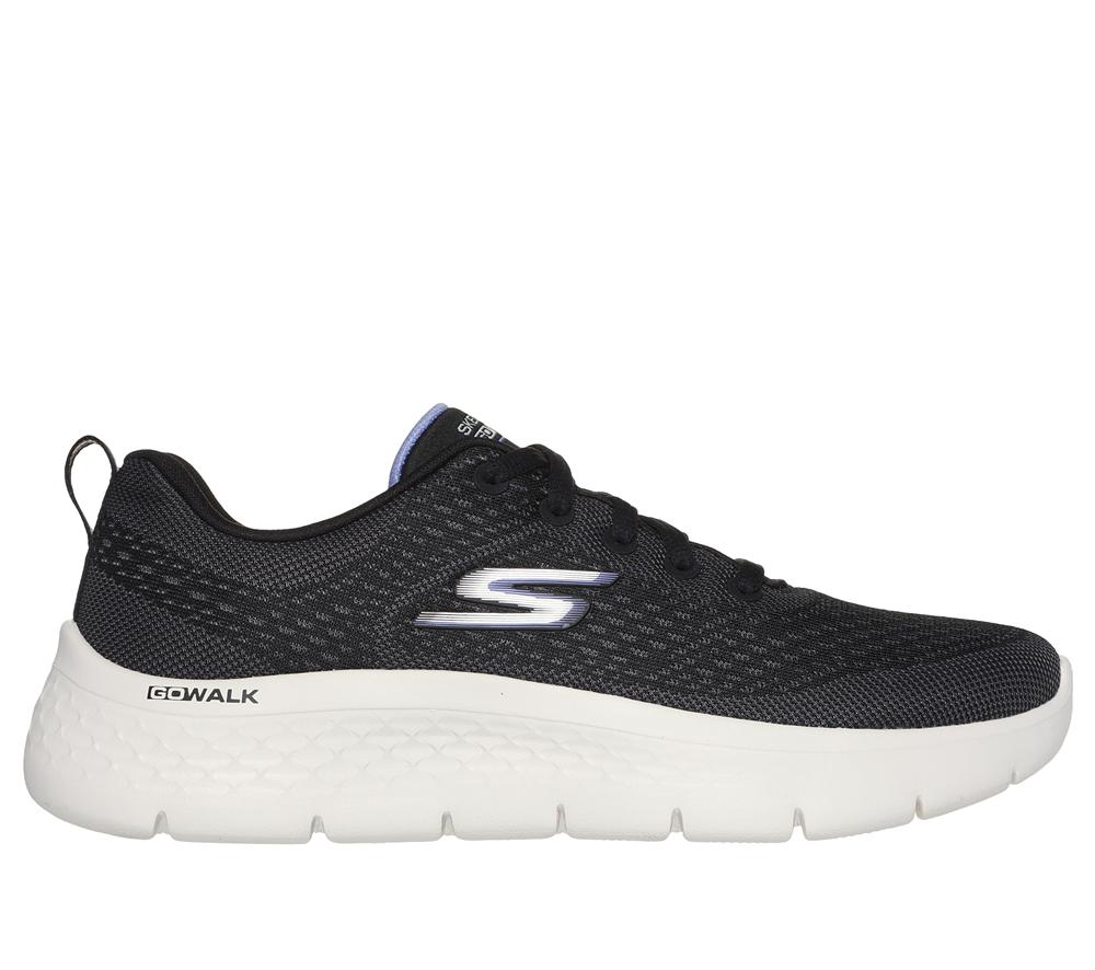 Women Skechers GO WALK Flex - Kali Sneakers Black / Lavender  USA |  7539-GPIZK