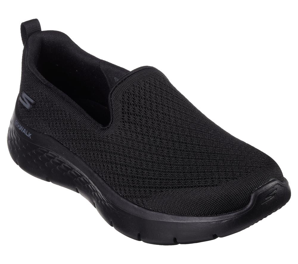 Women Skechers GO WALK Flex - Ocean Sunset Slip On Shoes Black  USA |  8217-RPNUT