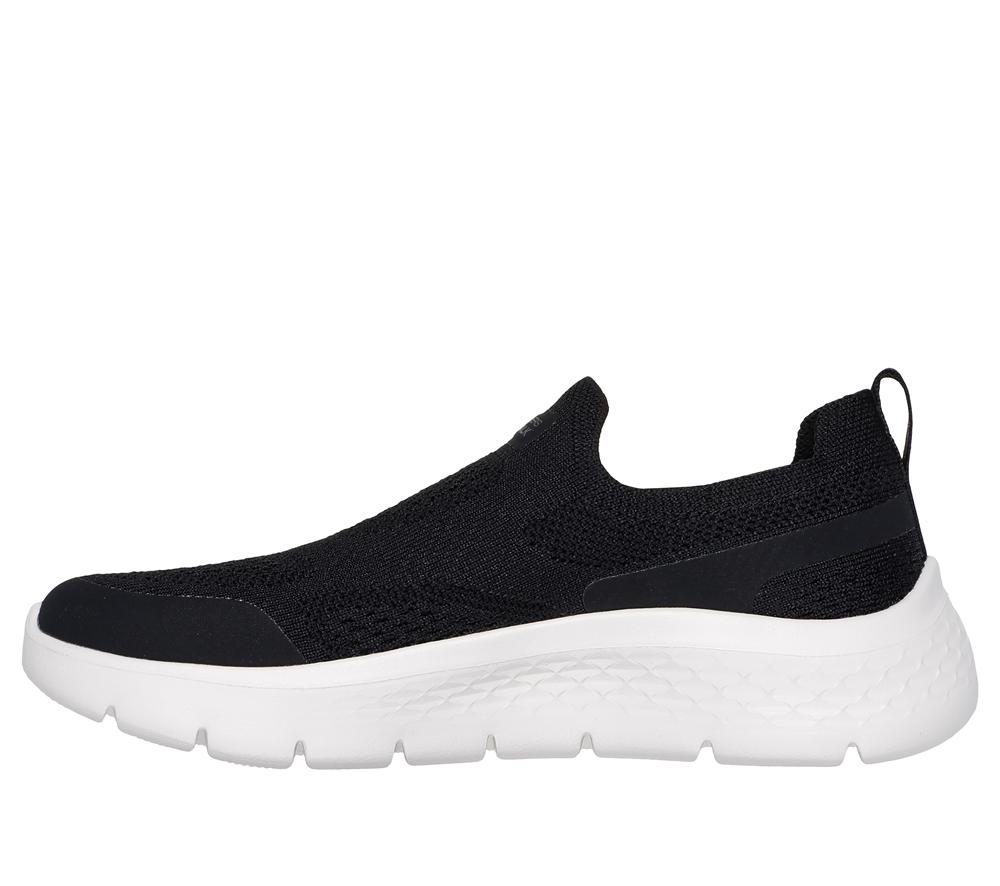 Women Skechers GO WALK Flex - Talli Slip On Shoes Black / White  USA |  0298-LORUH
