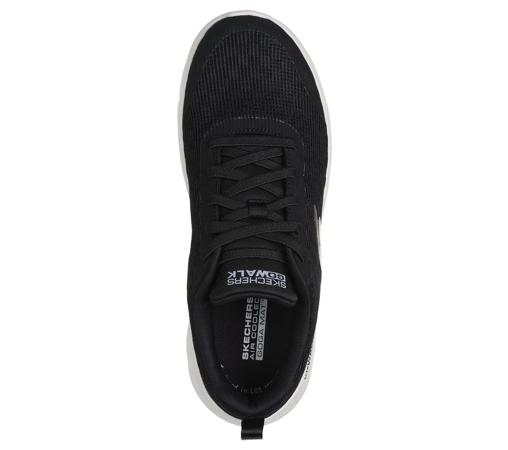 Women Skechers GO WALK Flex - Viva Sneakers Black / White  USA |  4761-ERLVU
