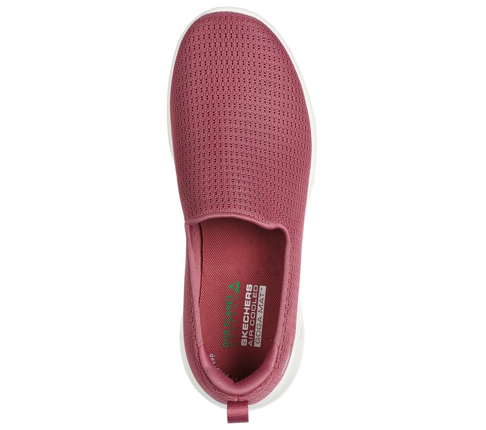 Women Skechers GO WALK Joy - Aurora Slip On Shoes Mauve Purple  USA |  1748-CFZND