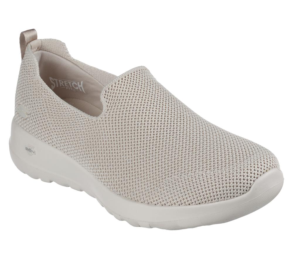 Women Skechers GO WALK Joy - Sensational Day Slip On Shoes Taupe Brown  USA |  3561-XJMTS