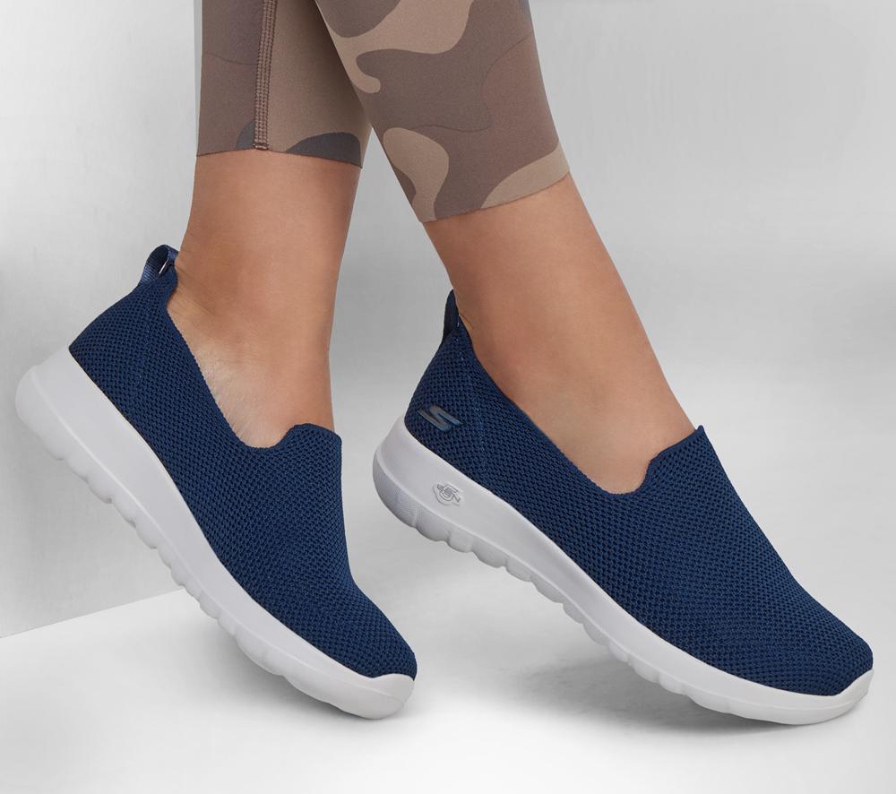 Women Skechers GO WALK Joy - Sensational Day Slip On Shoes Navy / White  USA |  2936-TFHOQ