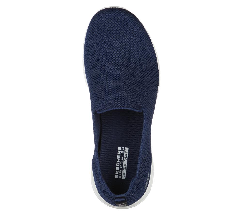 Women Skechers GO WALK Joy - Sensational Day Slip On Shoes Navy / White  USA |  2936-TFHOQ