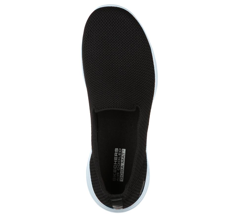 Women Skechers GO WALK Joy - Sensational Day Slip On Shoes Black / White  USA |  3916-YSBKC