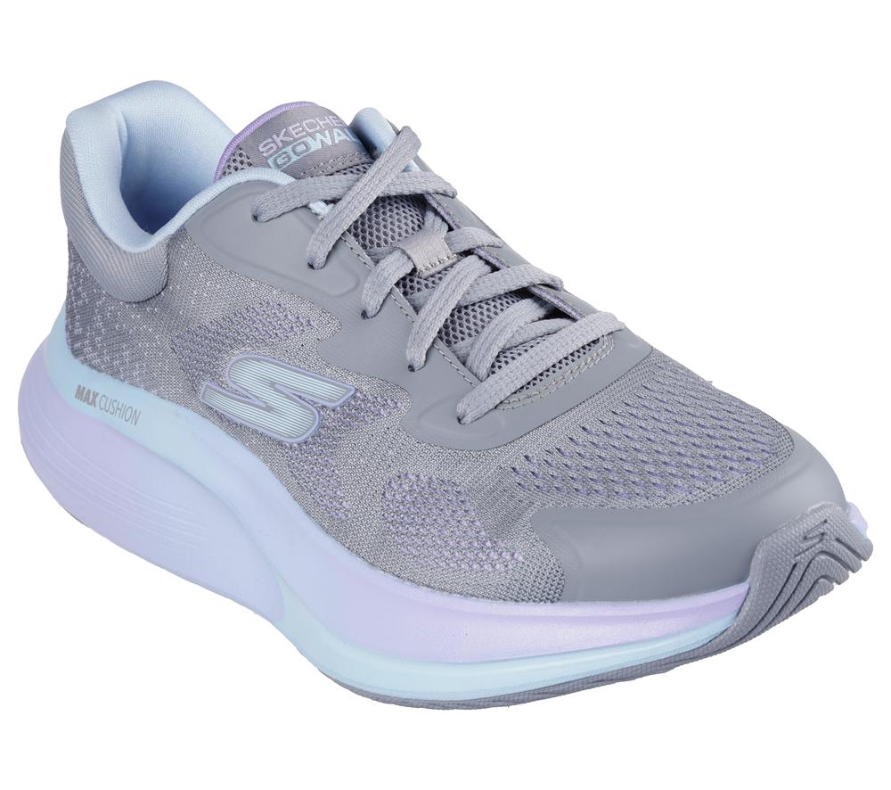 Women Skechers GO WALK MAX Walker - Vea Lace Up Shoes Grey / Aqua  USA |  4359-HBKRU