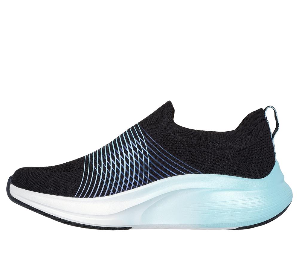 Women Skechers GO WALK Max Walker - Sally Slip On Shoes Black / Aqua  USA |  0519-RHKDS